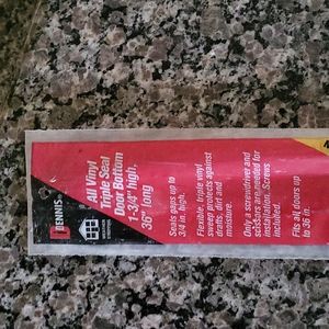 Dennis All Vinyl Triple Seal Door Bottom 1-3/4" high, 36" long new GRAY door sea
